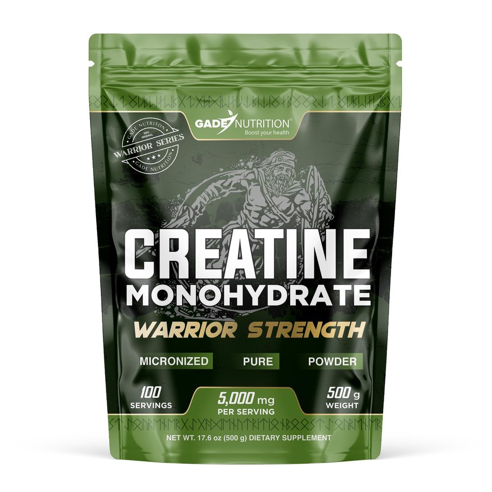 Gade Nutrition Creatine Monohydrated Powder 500g | 5000mg Per Serving | 100 Days Supply | Unflavored Micronized Pure Made in the USA
