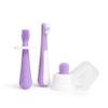 Ubbi Grow with Me Toothbrush Training Set for Babies and Toddlers, Includes Silicone Finger Brush, 360 and Soft Bristled Toothbrush, Smoothie Purple view 1