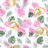 Beautiful Destination Wedding Wrapping Paper, Beach Gift Wrap, for Bridal Shower Tropical Wedding Decor, Anniversary Theme (Green Pink, 12 foot x 30 inch roll) view 2
