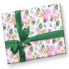 Beautiful Destination Wedding Wrapping Paper, Beach Gift Wrap, for Bridal Shower Tropical Wedding Decor, Anniversary Theme (Green Pink, 12 foot x 30 inch roll) view 3