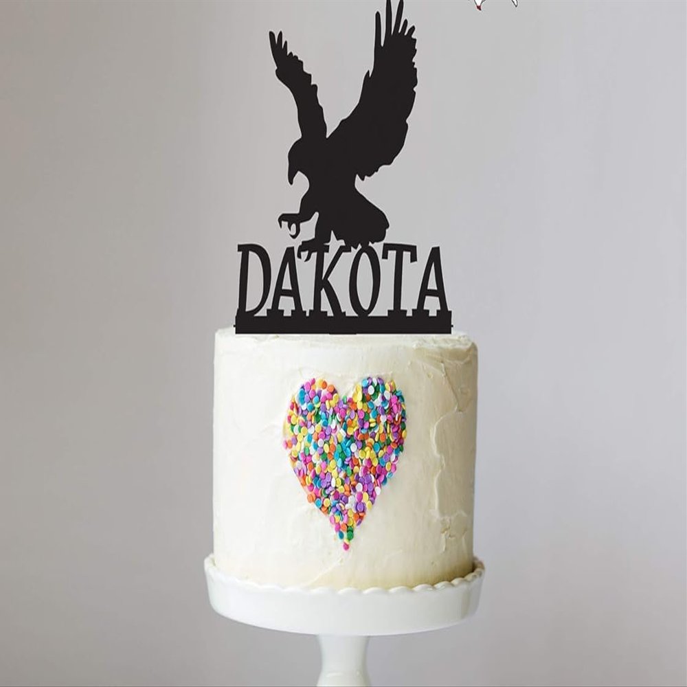 Personalized Red Hawk Birthday Cake Topper, Eagle, Bird, Hawk, Happy Birthday, Acrylic, Audubon, Birthday Party, Wildlife, Bird of Prey, LT1319 with Keepsake Base