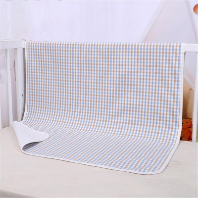 TTOBHF Large Size Bed Pads Washable Waterproof Summer Absorbent Breathable, Care Mat Incontinence Bed Pads Reusable Mattress Protector Pee Pads for Adults Elderly Kids(50 * 70,Blue)