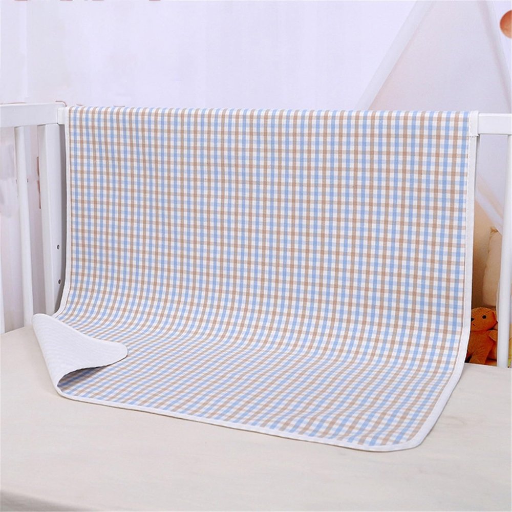 TTOBHF Large Size Bed Pads Washable Waterproof Summer Absorbent Breathable, Care Mat Incontinence Bed Pads Reusable Mattress Protector Pee Pads for Adults Elderly Kids(50 * 70,Blue)