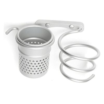 TOGEVAL Hair Dryer Stand Set Wall-mounted Storage Shelf Easy Install Hair Dryer Holder