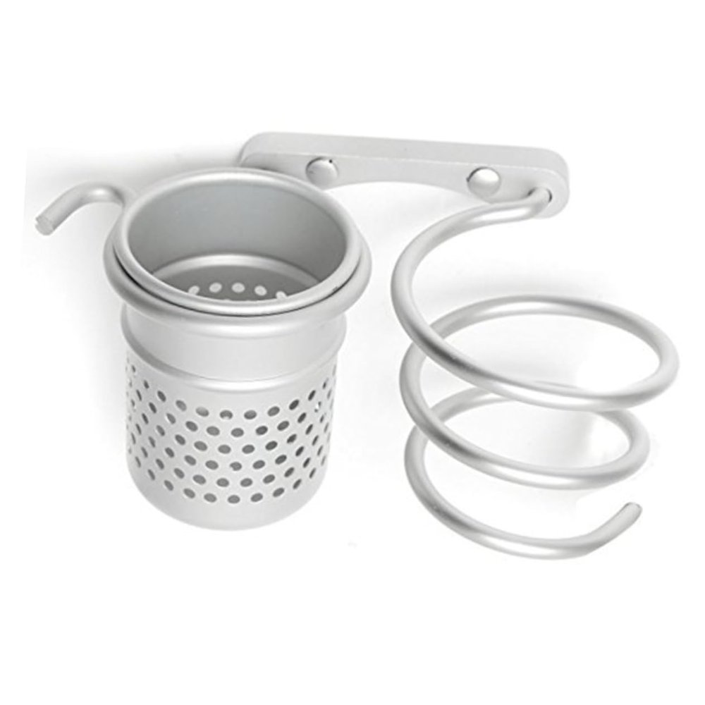 TOGEVAL Hair Dryer Stand Set Wall-mounted Storage Shelf Easy Install Hair Dryer Holder