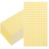 100 Count Yellow Napkins 2 Ply Disposable Paper Guests Hand Towel Napkin Lemon Yellow Checkered Pattern for Party Lunch Dinner BBQ Kitchen Bathroom Decorative Towels