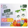 Organic Fruit and Vegetable Pouches Variety Pack, 24 Count (3.17 oz Each) No Sugar Added, Gluten Free, USDA Organic, Kosher Kids Snack with Real Fruit & Veggies view 2