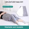 TTOBHF 3 in 1 Bed Pads Washable Waterproof Multipurpose Waist Adjustable Leak-Proof Urine Skirt Incontinence Bed Pads Pee Pads for Adults Elderly Sofa Wheelchair(Large,Grey) view 3