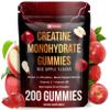 200 Creatine Monhydrate Gummies. W/ Vitamin C & B6, Black Pepper, Red Apple view 1