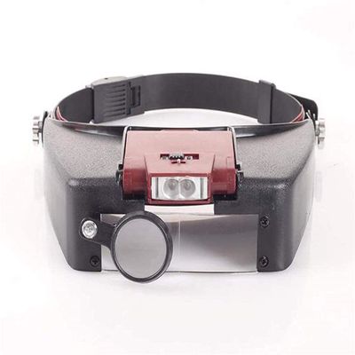 KUYBTU Headband Magnifier, Handheld Digital Magnifier, Headband Magnifier with Led Light, Head-Mounted Handsfree Reading Magnifying Glasses, Jeweler,Watch Loupe,10X Magnification A Ie