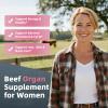 Alliwise 2 Pack Beef Organ Supplement for Women - Supports Female Hormonal Balance, Energy & Overall Wellness, 100% Grass Fed Beef Organs Complex: Liver Uterus* Heart & 3 More, (2 Capsules Daily) view 2