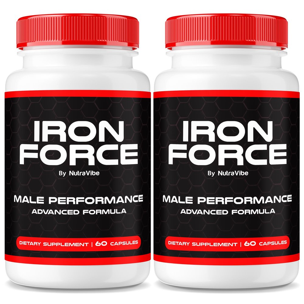 (2 Pack) Iron Force Pills for Men - Original IronForce Male Formula, Naturally Powerful Blend to Help Encourage Great Performance, Lasting Energy and Stamina, Easy-to-Swallow Capsules (120 Capsules)