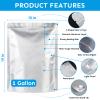 Cloudslucky Mylar Bags 2Quart 50PCS 8"X12" for Food Storage with Oxygen Absorbers&Labels,10Mil Thick Resealable Zipper&Heat Seal Stand Up Pouches for Packaging Long Term,Dried Food,BPA Free view 2