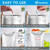 Cloudslucky Mylar Bags 2Quart 50PCS 8"X12" for Food Storage with Oxygen Absorbers&Labels,10Mil Thick Resealable Zipper&Heat Seal Stand Up Pouches for Packaging Long Term,Dried Food,BPA Free view 4