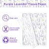 100 Sheets Lavender Tissue Paper, Purple Flower Gift Wrap Tissue Paper, DIY Art Bouquet Wrapping for Wedding Birthday Baby Shower Favors Paper Fillers Packing Supplies, 13.8 x 19.7 inches view 3