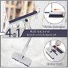 SDSM Broom with Dustpan Combo Set, 4 in 1 Multifunctional Broom and Dustpan with 52" Long Handle, Concealed Squeegee and Cleaning Brush, for Clean Home Kitchen Bathroom Office, Indoor Outdoor Floor view 2