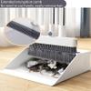 SDSM Broom with Dustpan Combo Set, 4 in 1 Multifunctional Broom and Dustpan with 52" Long Handle, Concealed Squeegee and Cleaning Brush, for Clean Home Kitchen Bathroom Office, Indoor Outdoor Floor view 4