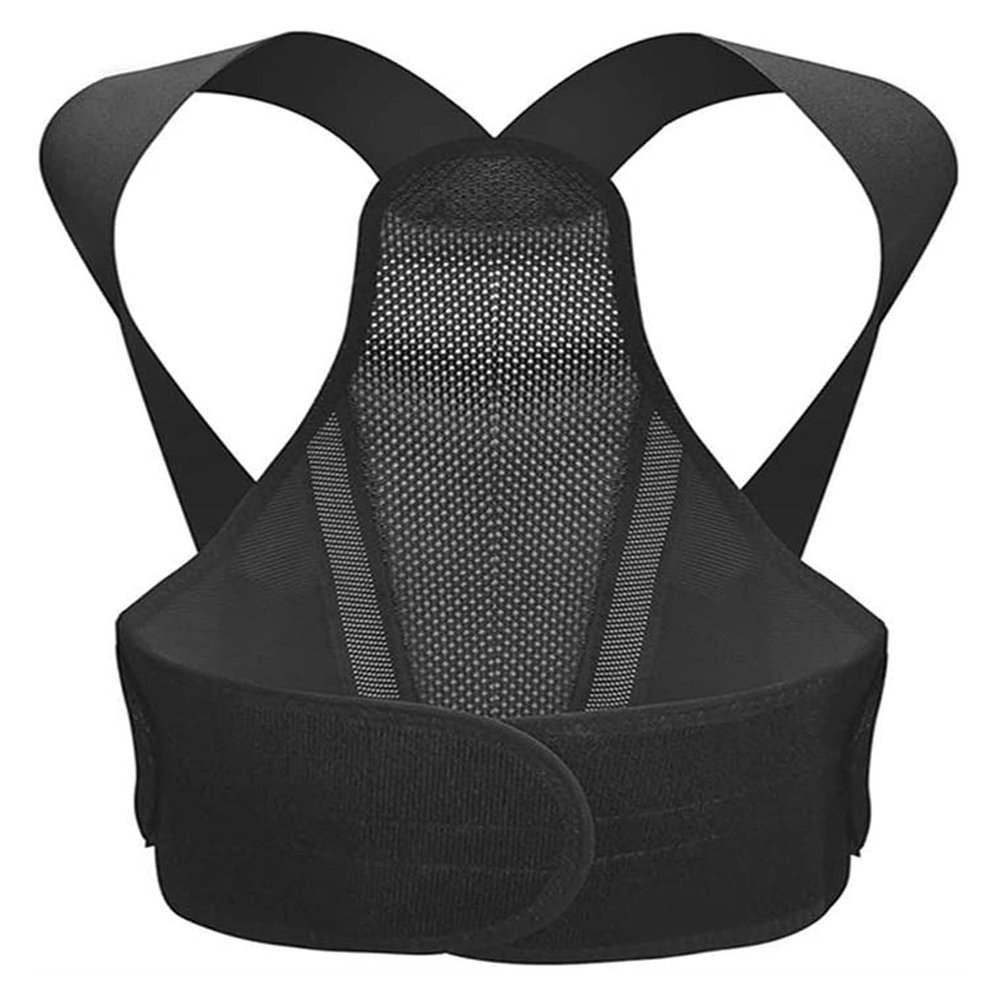 Back Corrector For Men And Women,Adjustable Support Straps, Breathable,Back Brace, Lumbar Support Belt Waist Waist Trainer,Black-X
