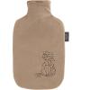 Fashy Hot Water Bottle 2.0 Litre Beige with Soft Cover and Raised Quilting view 1