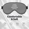 Custom Eye Mask for Man Woman Design Funny Photo Text Blindfold Eye Mask for Airplane Travel Shift Work for Comfortable Sleeping Adjustable,Gray-09 view 3