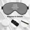 Custom Eye Mask for Man Woman Design Funny Photo Text Blindfold Eye Mask for Airplane Travel Shift Work for Comfortable Sleeping Adjustable,Gray-09 view 4