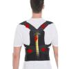 Brace Support Belt Adjustable Back Corrector Back Shoulder Lumbar Correction Corset For Breathable Help To Prevent Humpback Curvature Of The Spine,Black,Xl,Black-Large view 1