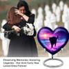 YATHABHISA Cat Heart Urn for Ashes, Crematorium Urns Ashes Container for Funeral & Burial, Memorial Gift, Medium Urns for Ash, Purple, 6 Inch view 2