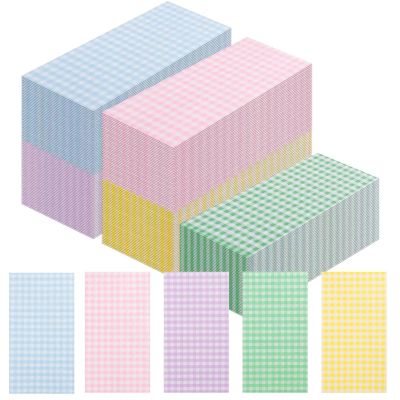 100 PCS Colored Gingham Guest Napkins Disposable hand towels for Bathroom Birthday Baby Shower Picnic Wedding Party Supplies 4.3 x 7.8 Inch