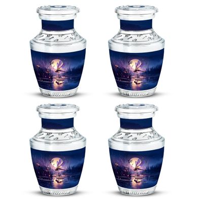 JAGSHASHI Dragonfly Cremation Urns for Ashes - Cremation Urn for Adult Men & Women - Human Remains Urns - Cremation Urn Keepsake - Pack of 4