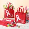 Yeyeplum 30 Pcs Red Ribbon Week Tote Bags Bulk Reusable Non Woven Handbags for Anti-drugs Awareness Heart Health Awareness Aids Hiv Prevention for Campaigns Fundraising and Groups Support Supplies view 3