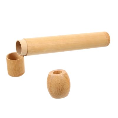 Alipis Travel Essentials Bamboo Toothbrush Holder Bamboo Toothbrush Storage Rack