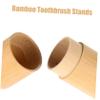 Alipis Travel Essentials Bamboo Toothbrush Holder Bamboo Toothbrush Storage Rack view 2