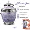 AmericUrn Cremation Urns for Human Ashes Adult Female, Mom and Men White Pearl Memorial Set of 6 with 1 Large Urn, 4 Keepsakes & 1 NecklaceUrn - White Pearl view 2