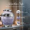 AmericUrn Cremation Urns for Human Ashes Adult Female, Mom and Men White Pearl Memorial Set of 6 with 1 Large Urn, 4 Keepsakes & 1 NecklaceUrn - White Pearl view 3