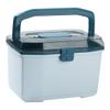 LRXIYODE Large Capacity Plastic Household Medicine Organizer Double-Layered Storage Box Dividers for First Aid Supplies Desktop Use and Home Organization view 1