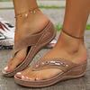 Orthopedic Sandals for Women Summer 2025 Dressy Comfortable Wedge Arch Support Non Slip Flat Flip Flops Casual Slippers view 3