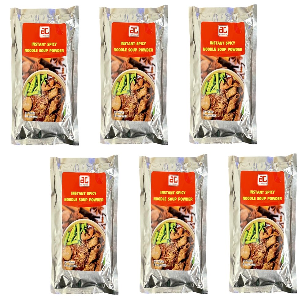 AquaNation Listing For A.C. Products Instant Spicy Noodle Soup Powder [] 8oz (230g) Authentic Thai Boat Noodle Seasoning Quick & Easy Preparation Bold Flavor Imported from Thailand (6, Instant Spicy Noodle Soup Po