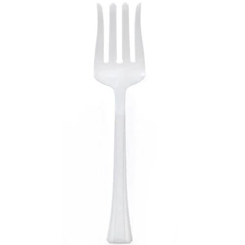 10 .5 inches White Salad Plastic Serving Fork Durable Disposable Utensil for Buffet, Salads, Catering, Parties, Events, BBQs & Food Service (9)