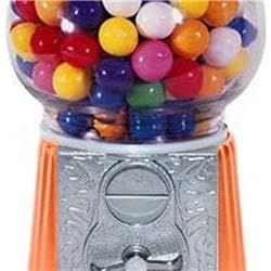 11 in. Tall Antique Style Gumball Machine Pumpkin Orange