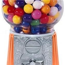 11 in. Tall Antique Style Gumball Machine Pumpkin Orange