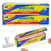 Stretch Tite Plastic Wrap For Food With Slide Cutter 750 Sq. Ft 11 7/8 Inch. Pack Of 2 With a Scooply Bag Clip view 1