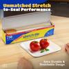 Stretch Tite Plastic Wrap For Food With Slide Cutter 750 Sq. Ft 11 7/8 Inch. Pack Of 2 With a Scooply Bag Clip view 3