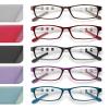 JOLISU 3.75 Reading Glasses for Women: 5 Pack Blue Light Blocking Readers for Small Face, Lightweight Spring Hinge Anti-Glare(Brown+Red+Black+Purple+Blue) view 1