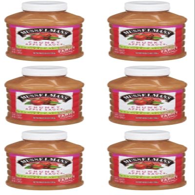 Home Style Chunky Applesauce, American Grown Apples by Musselmanns., Non-GMO, 48 Oz Jar - Pack of 6