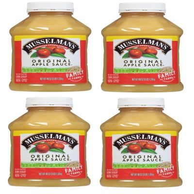 Home Style Original Applesauce, American Grown Apples by Musselmanns., Non-GMO, Gluten Free, Dairy Free, 48 Oz Jar - Pack of 4
