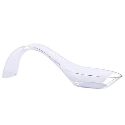 0.5oz Mini Clear Presentation Plastic Spoon Disposable Presentation Utensil for Appetizers Desserts Samples Catering Events Buffet Parties (12)
