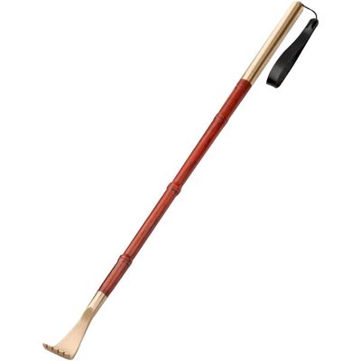 1/2-Pack Home Backscratcher, Rosewood/Purple Sandalwood Brass Back Scratcher, with Non-Slip Handle and Strap, Anti-Itch Massager Tool(B,46.5cm*1)