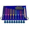 CQJRGF 9 PCS Colorful Aluminum Alloy Tuning Forks Tuning Forks for Therapy Voice Therapy Blue 500396045A2(Blue)