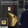 Intelligent Men's Flushing Urinal 304 Stainless Steel,Commercial Wall Mounted Men's Adult Urinal,Automatic Sensor Flushing,High-Efficiency Anti-Odor Men's Adult Urinal,for hotels,restaurants(Black) view 4