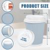 Whaline 100Pcs Light Blue Disposable Coffee Cups with Lids 12oz Solid Blue Paper Cups Corrugated Ripple Wall Insulated Hot Cups for Home Office Party Supplies view 2